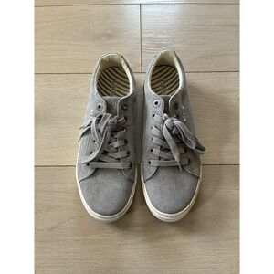 Taos Plim Soul Gray Canvas Low Top Lace Up Sneakers Womens Size 10